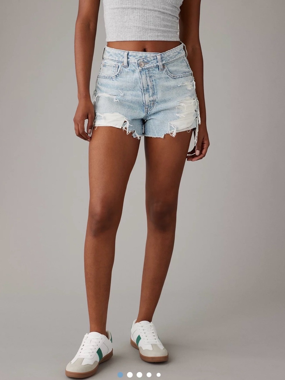 AE Strigid Denim Mom Short